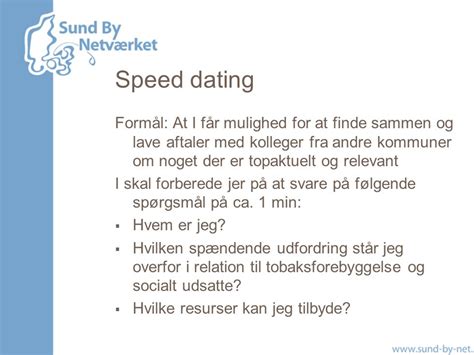 Speed dating spørgsmål